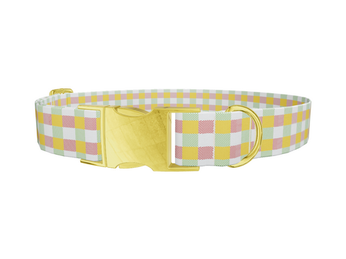 Plaid Stripes Dog Collar