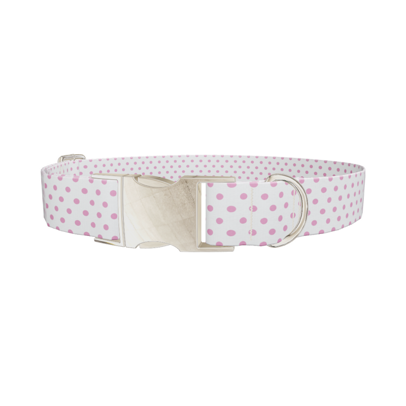 Pink Dot Pattern Dog Collar