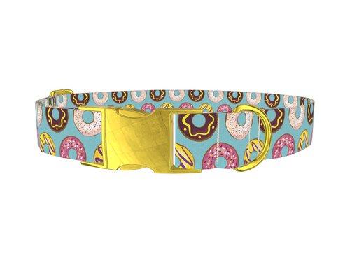 Blue Donut Delight Dog Collar