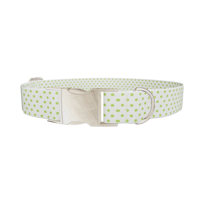 Green Polka Dot Dog Collar