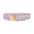 Pink Geometric Pattern Dog Collar - Thumbnail 2