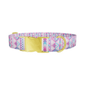 Pink Geometric Pattern Dog Collar - Thumbnail 1