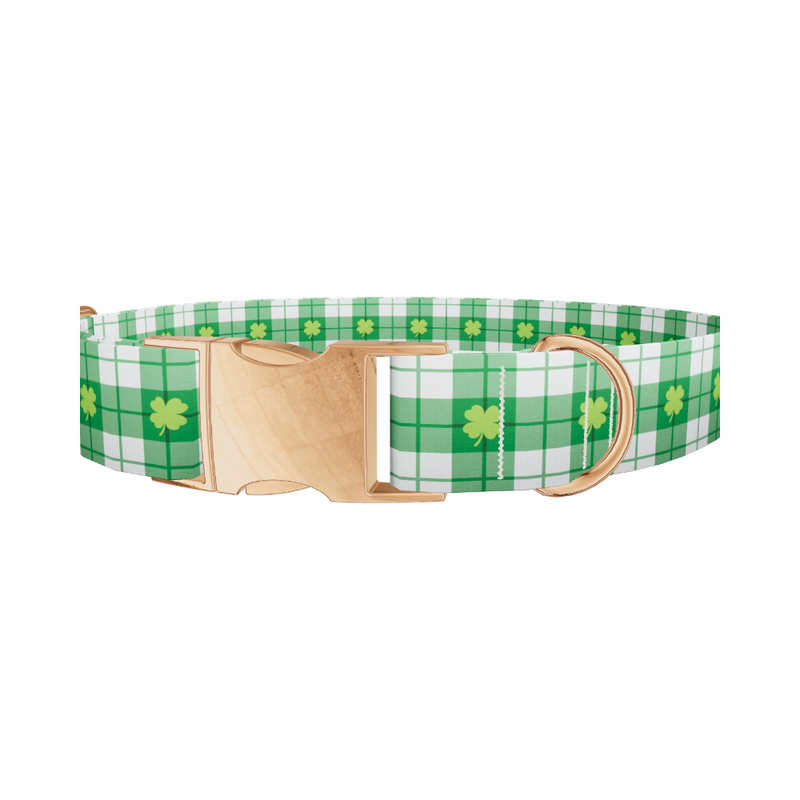 St. Patrick's Plaid Dog Collar