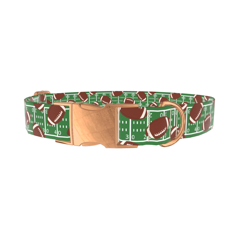 Green Football Field Dog Collar