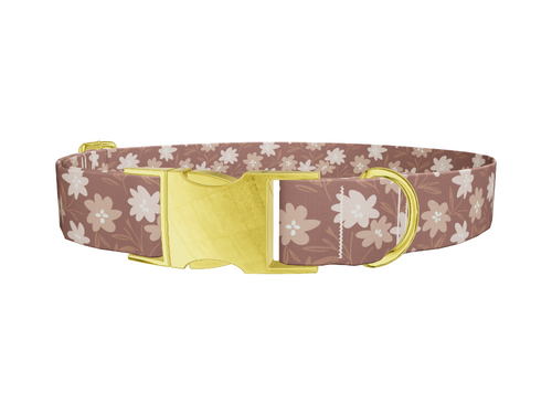 Floral Coffee Dog Collar
