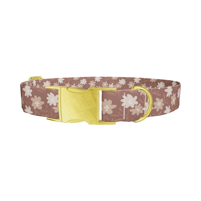 Floral Coffee Dog Collar
