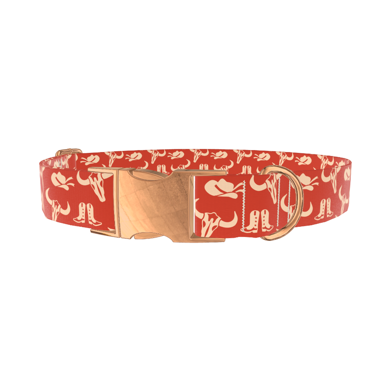 Western Cowboy Pattern Dog Collar