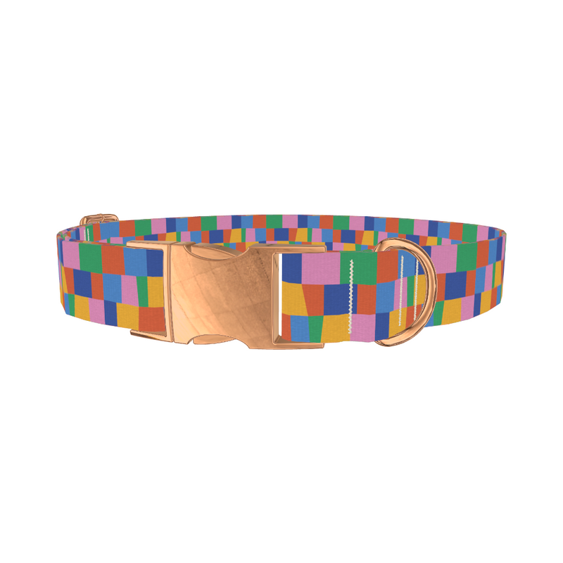 Geometric Rectangle Dog Collar