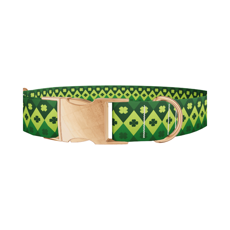 Argyle Clover Dog Collar