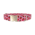 Pink Strawberry Dog Collar - Thumbnail 3