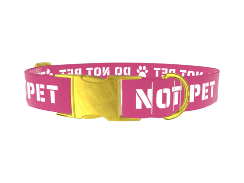 Pink Do Not Pet Dog Collar