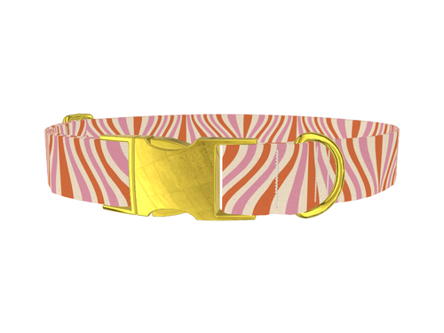 Retro Stripes Dog Collar