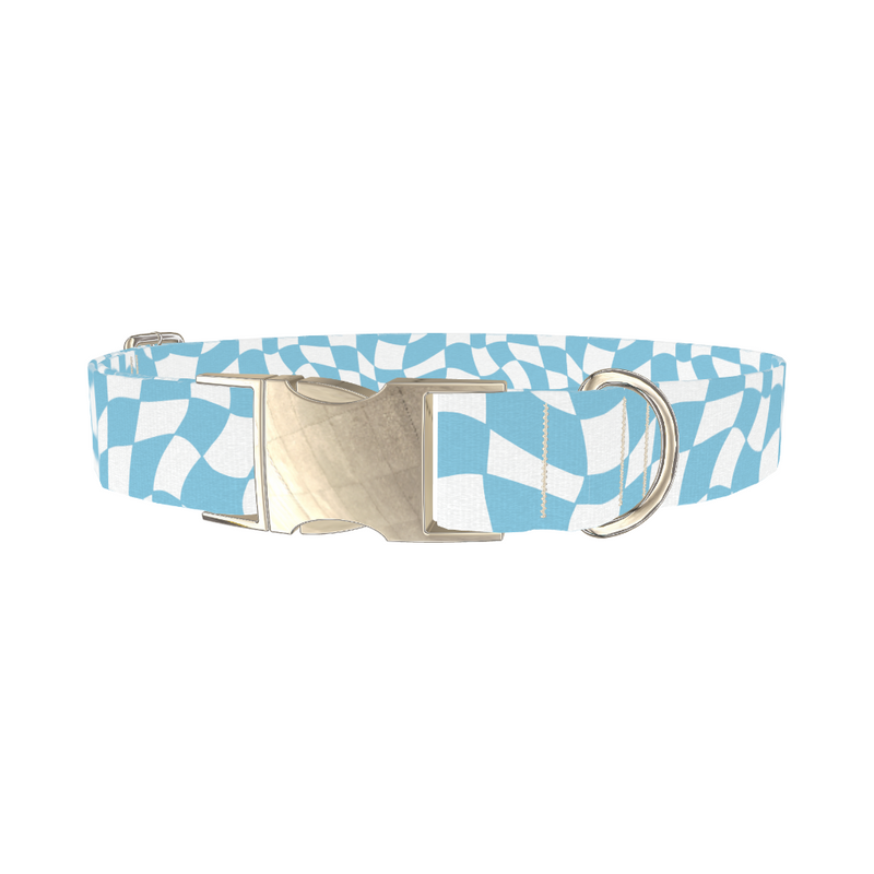 Wavy Checkered Dog Collar