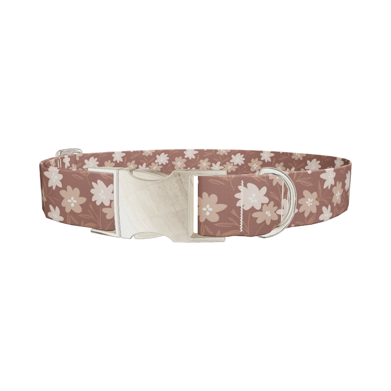 Floral Coffee Dog Collar