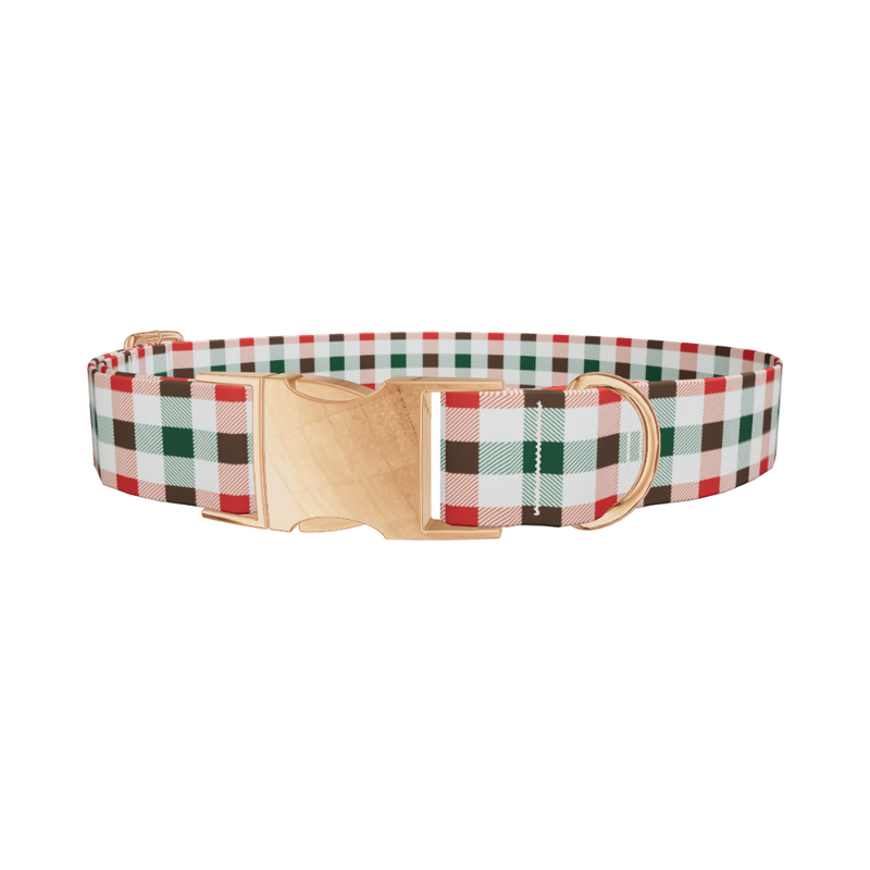 Striped Plaid Dog Collar