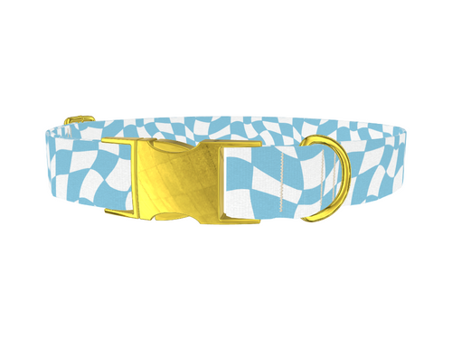 Wavy Checkered Dog Collar
