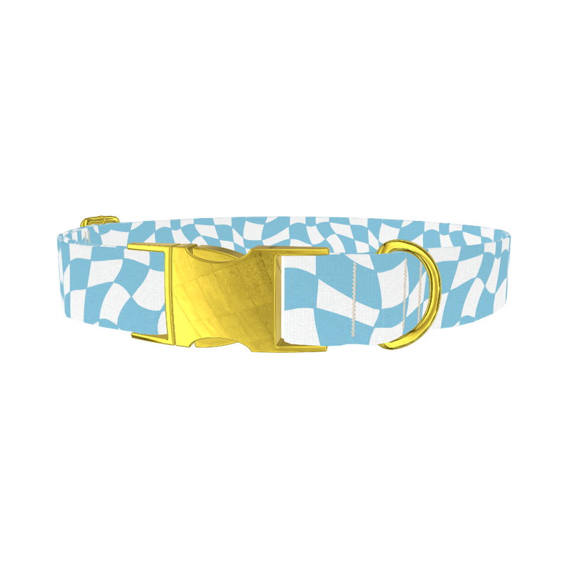 Wavy Checkered Dog Collar
