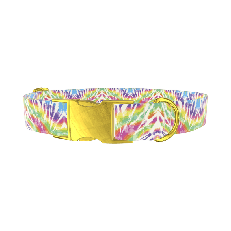 Multicolor Tie-Dye Dog Collar
