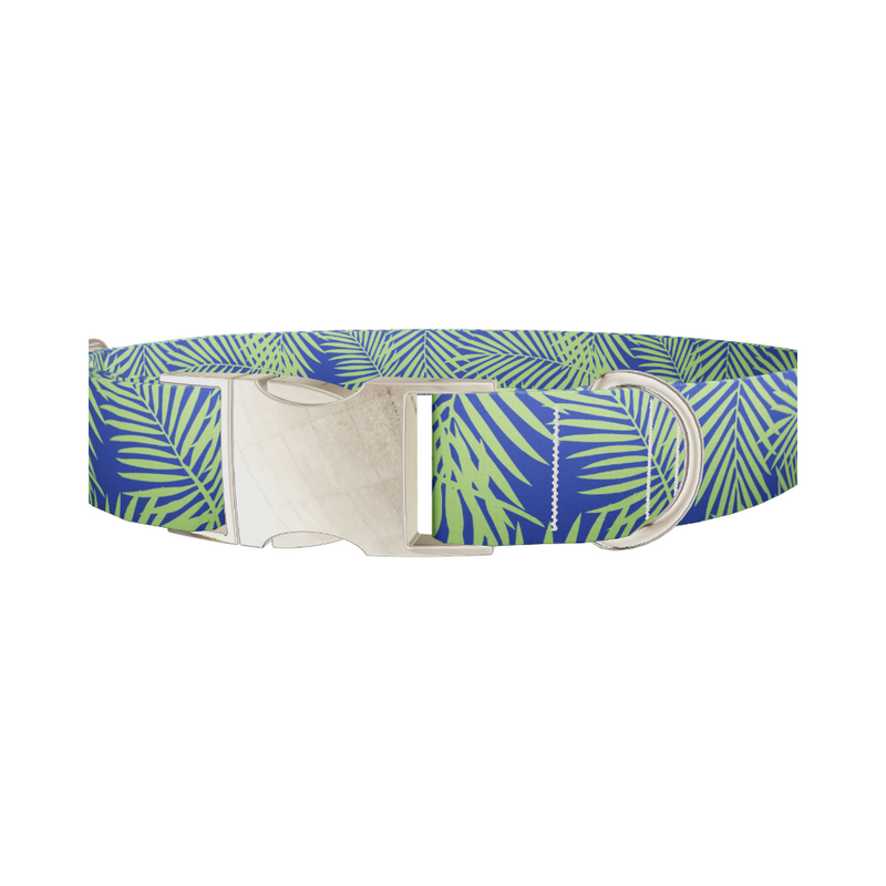 Tropical Leaves Dog Collar