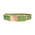 Green Tribal Stripes Dog Collar - Thumbnail 2