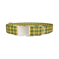 Green Yellow Checkered Dog Collar - Thumbnail 3