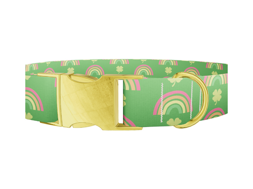 Shamrock Rainbow Dog Collar