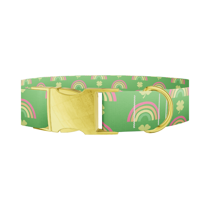 Shamrock Rainbow Dog Collar