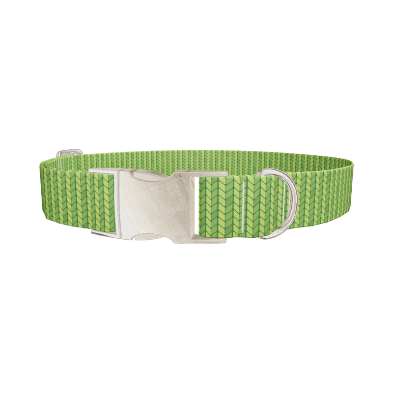 Geometric Knit Pattern Dog Collar