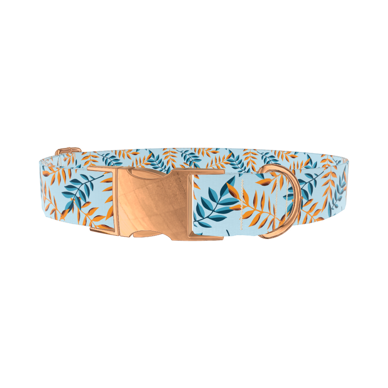Leaf Pattern Dog Collar