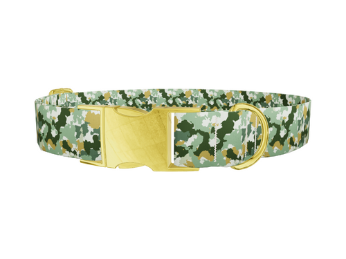 Green Army Camo Dog Collar