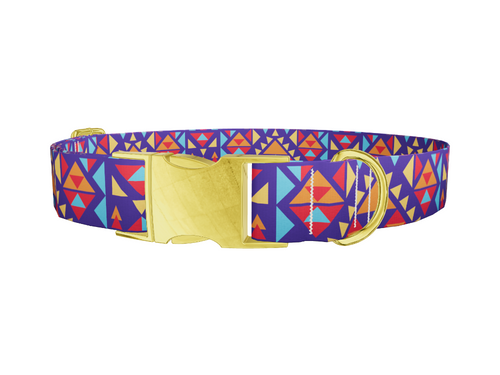 Colorful Triangle Pattern Dog Collar
