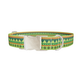 Green Tribal Stripes Dog Collar - Thumbnail 3