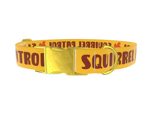 Yellow Squirrel Dog Collar
