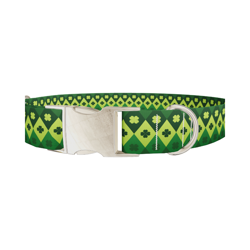 Argyle Clover Dog Collar