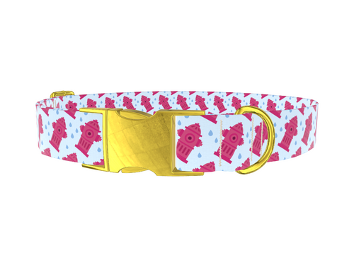 Pink Hydrant Dog Collar