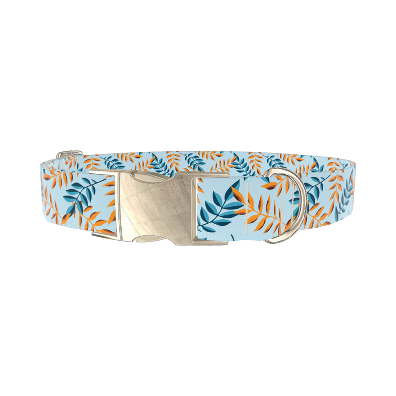 Leaf Pattern Dog Collar