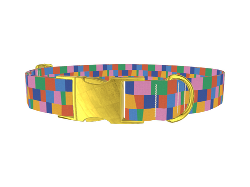 Geometric Rectangle Dog Collar