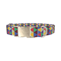 Colorful Geometric Rhombus Dog Collar - Thumbnail 3