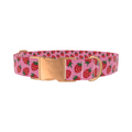 Pink Strawberry Dog Collar - Thumbnail 2