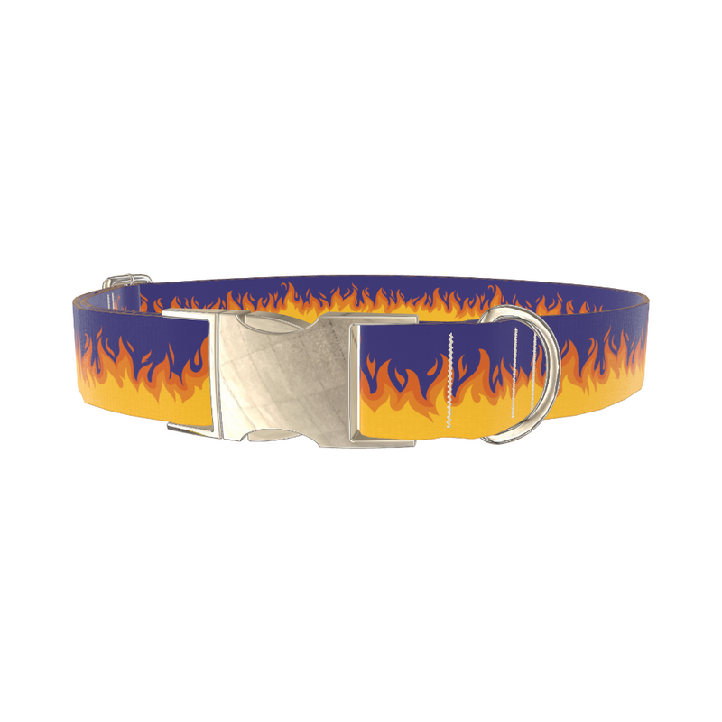 Flame Pattern Dog Collar
