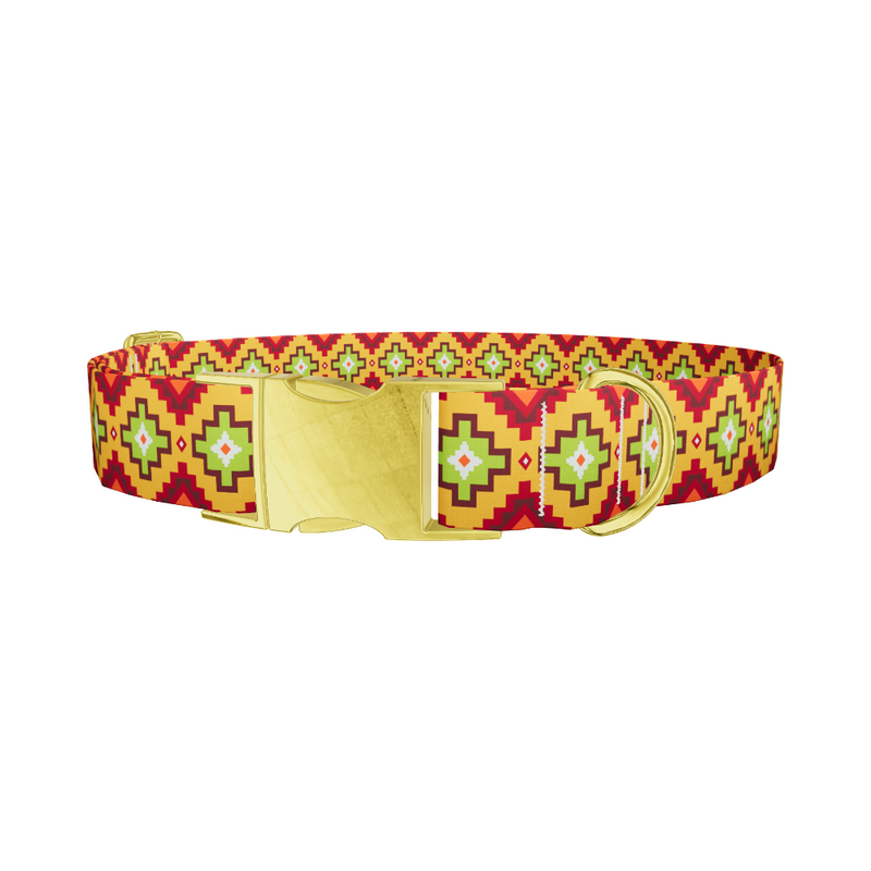 Colorful Tribal Diamond Dog Collar