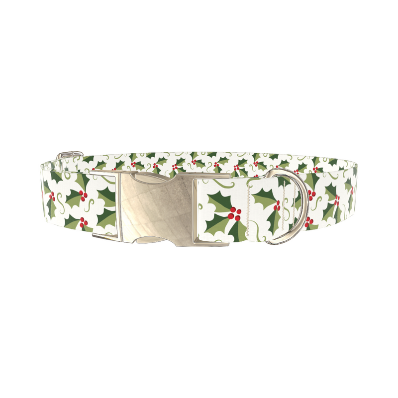 Holly Berry Swirl Dog Collar