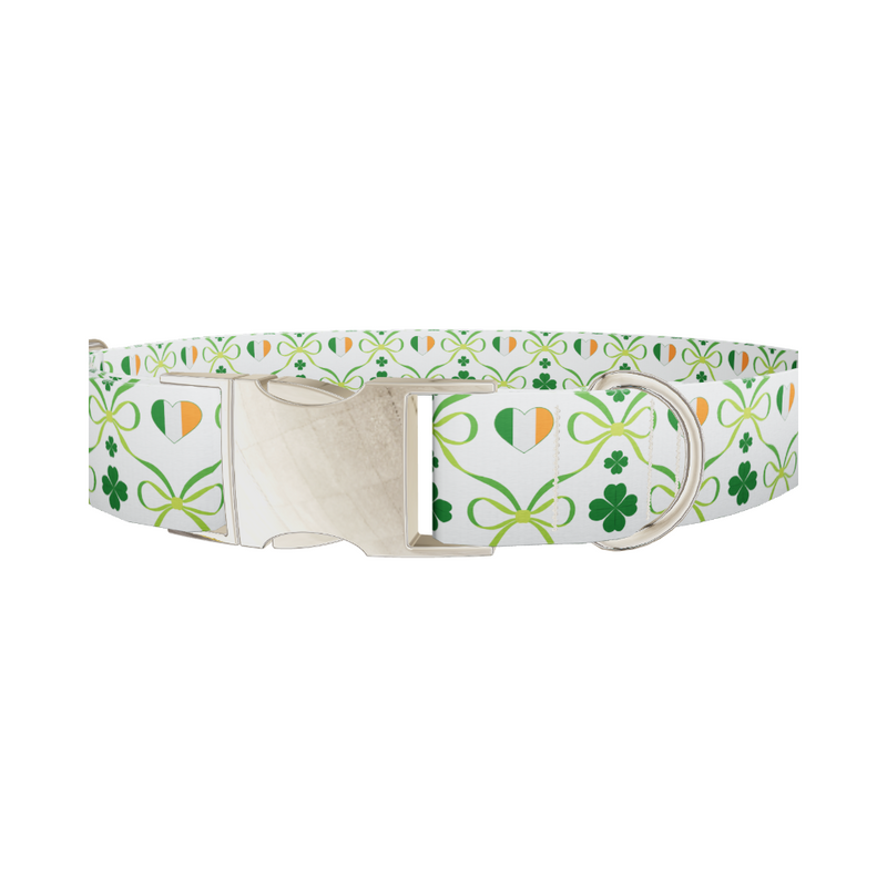 Clover Bow Dog Collar