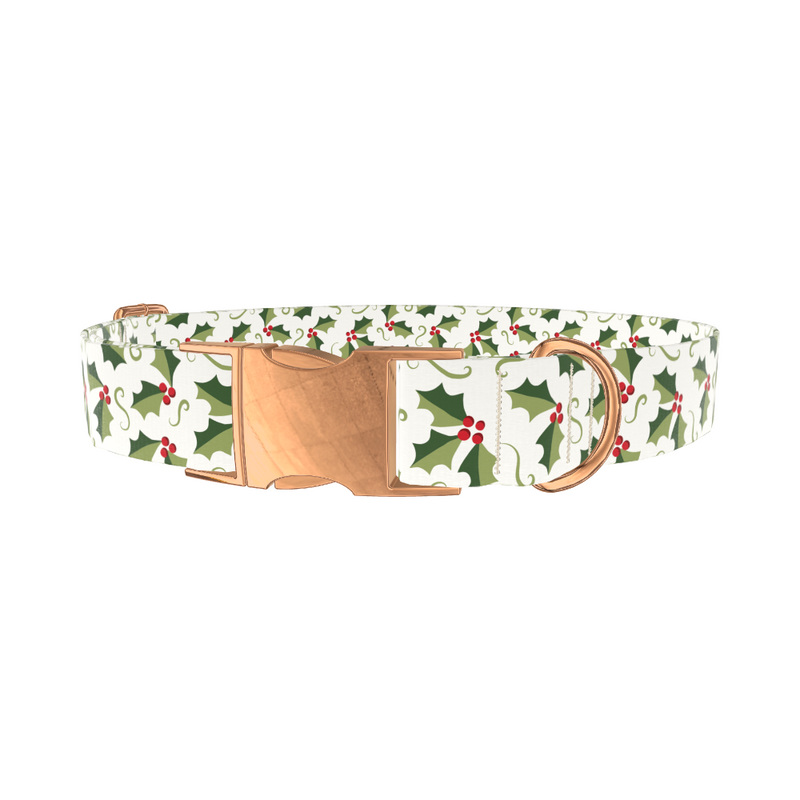 Holly Berry Swirl Dog Collar