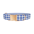 Blue White Plaid Dog Collar - Thumbnail 2
