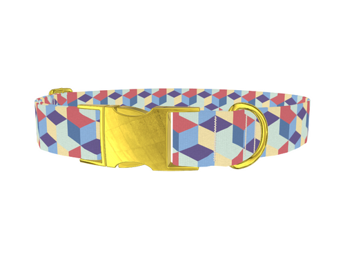 Geometric Retro Dog Collar