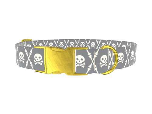 Crossbones Skull Dog Collar