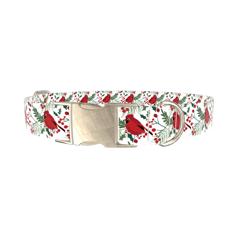 Christmas Cardinal Dog Collar