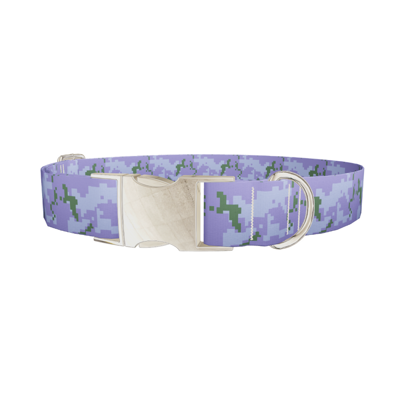 Purple Digital Camo Dog Collar