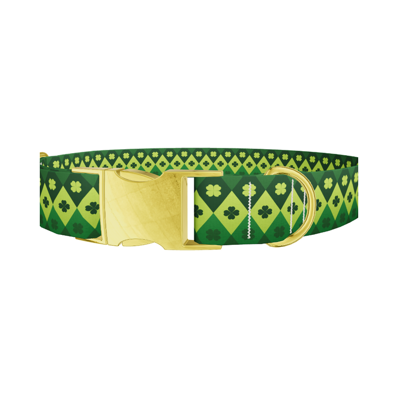 Argyle Clover Dog Collar